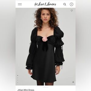 For Love And Lemons Black Mini Dress Jillian